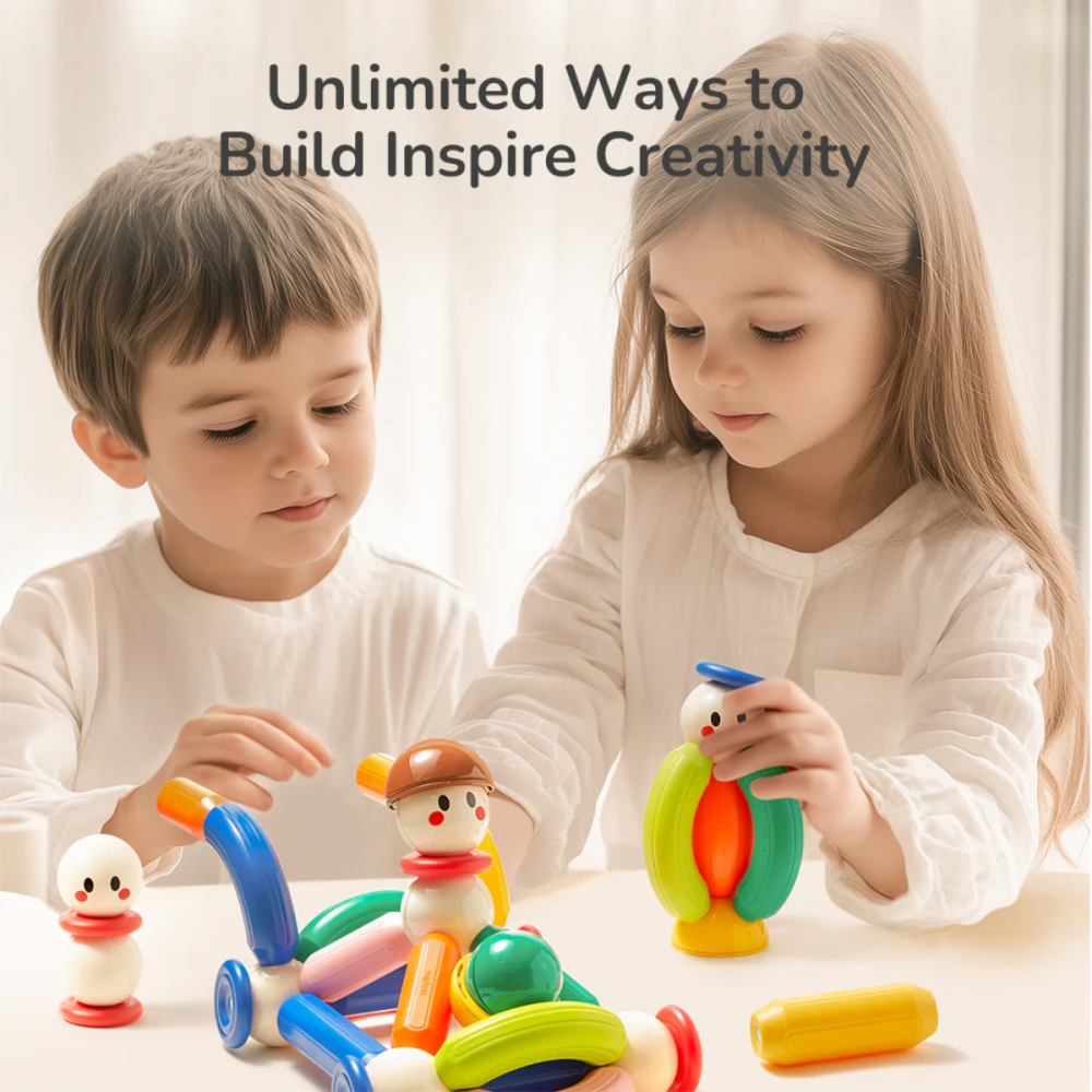 Set Constructie Magnetica Rainbow Building Stick, 32 Piese, Varsta 3 Ani+ [2]