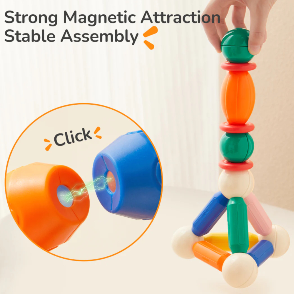 Set Constructie Magnetica Rainbow Building Stick, 32 Piese, Varsta 3 Ani+ [5]