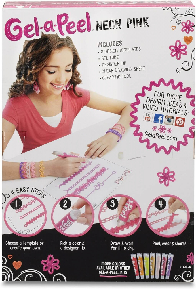Gel-a-Peel Starter Kit Roz – Set bratari copii DIY [5]