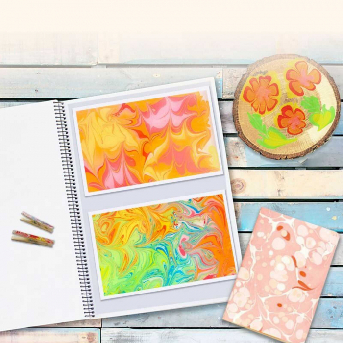 Vopsea si Culori cu Efect de Marmorare, Marbling Kit [7]
