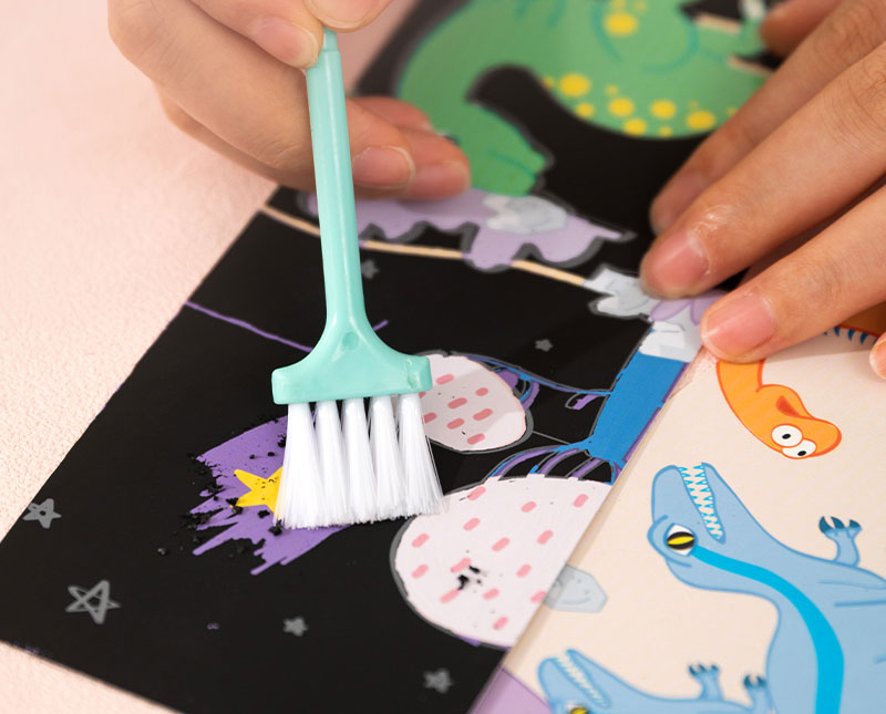 Set creativ 15 semne de carte carton razuibil dinozauri deli [5]