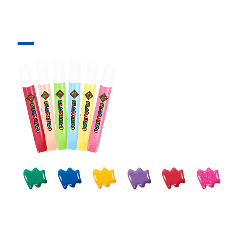 Set creativ, 6culori x 10.5ml, 6 sabloane mici, diverse culori, Amos, Sun Deco II, SD10B6-D1 [2]