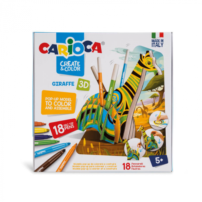 Set articole creative CARIOCA Create & Color - Girafa 3D. [1]