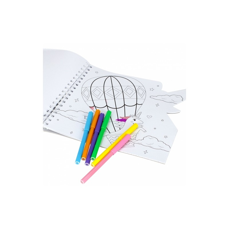 Set creativ - Carte cu activitati, My Unicorn, cu 6 carioci, Starpak, 497702 [5]