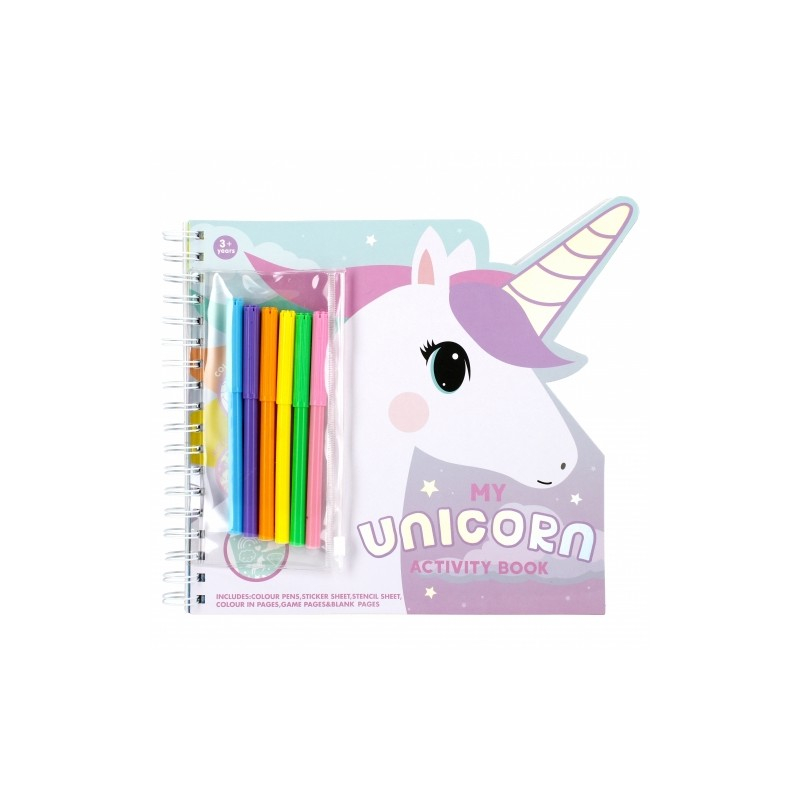 Set creativ - Carte cu activitati, My Unicorn, cu 6 carioci, Starpak, 497702 [2]