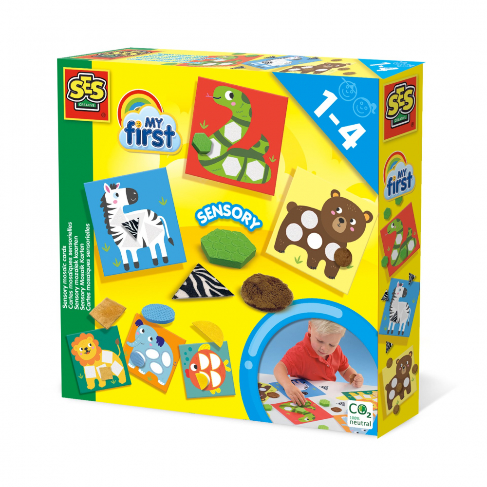 Set creativ copii cu animale si forme senzoriale, copii varsta 1 an+ [4]