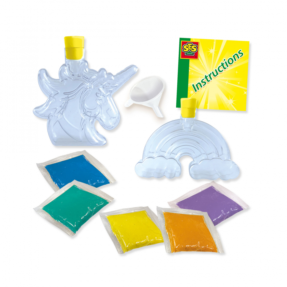 Set creativ copii - Sticle de arta cu nisip Galaxy unicorn si curcubeu [3]