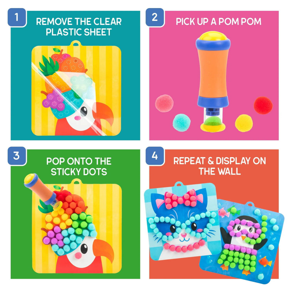 Set creativ cu pompoane - Imbraca animalutele [2]