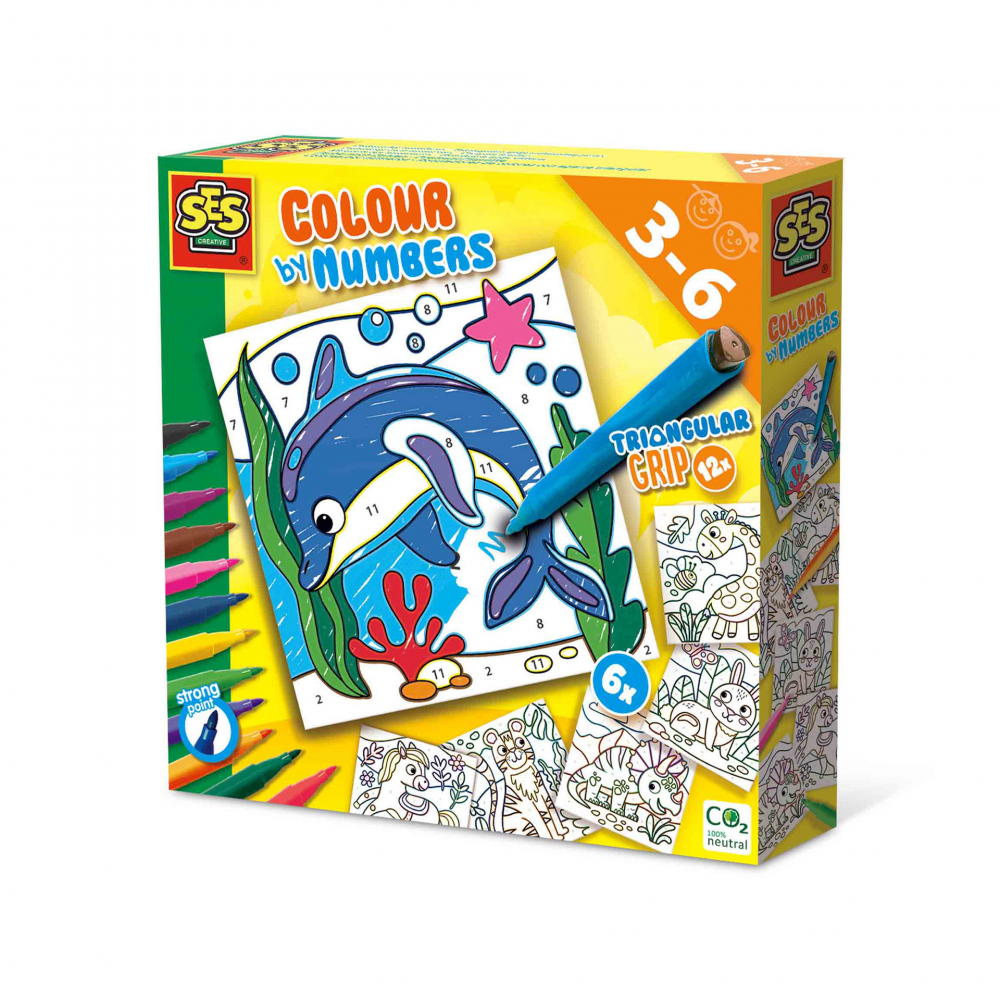 Set creativ de jucarie pentru copii - Deseneaza pe numere, 6 planse [1]