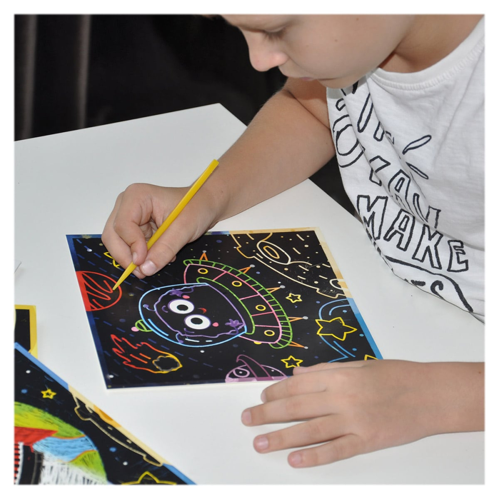 Set creativ de razuit, Spatiul Cosmic, copii varsta 5-9 ani [3]