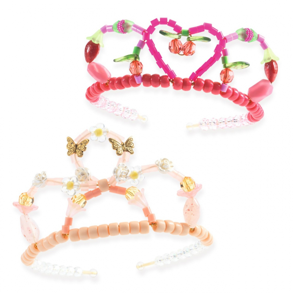 Set creativ diademe roz, Djeco, varsta 3 - 6, 6 - 9 ani, Fata [3]
