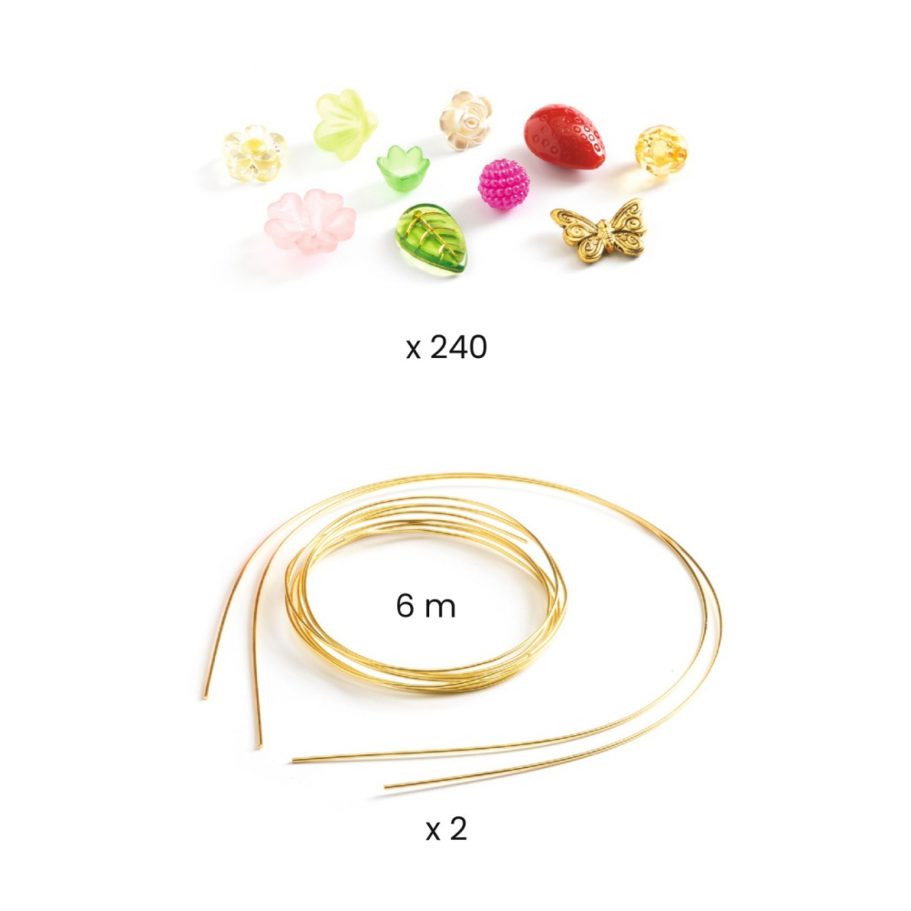 Set creativ diademe roz, Djeco, varsta 3 - 6, 6 - 9 ani, Fata [2]
