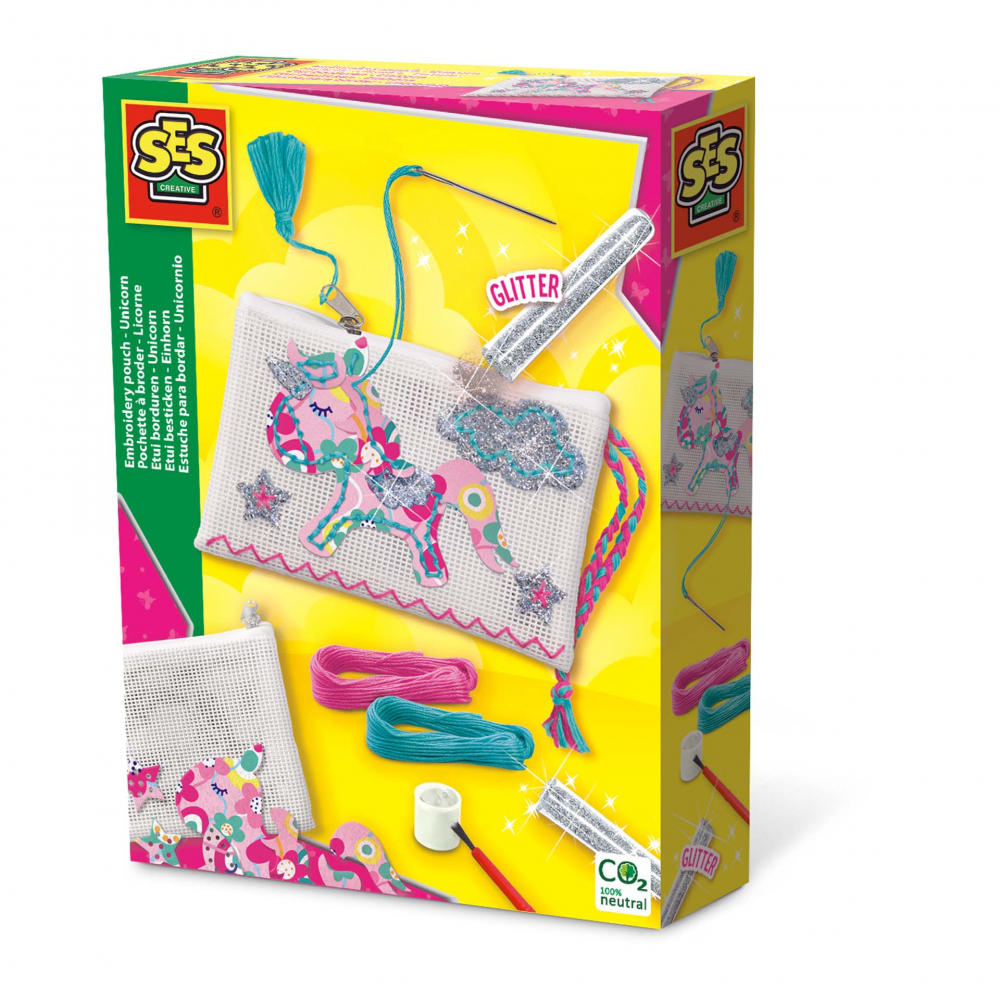 Set creativ DIY copii- Geanta brodata cu unicorn si accesorii [5]