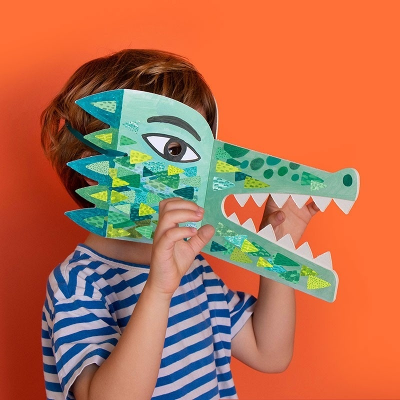 Set creativ DIY Masca pentru copii Crocodil, Londji Baiat, Fata, varsta 3 - 6 ani, 6 - 9 ani [4]