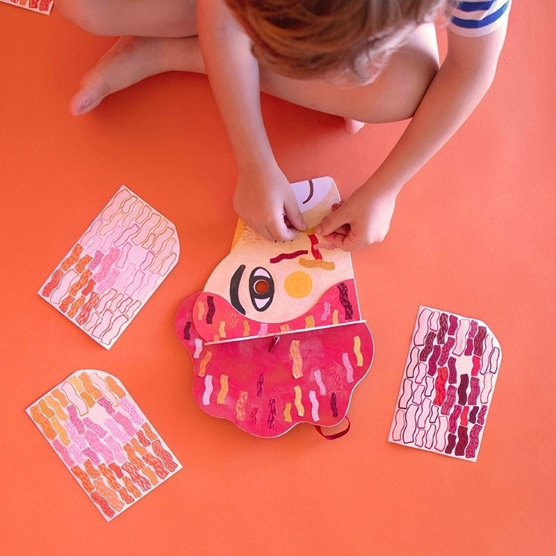 Set creativ DIY Masca pentru copii Leu, Londji Baiat, Fata, varsta 3 - 6 ani, 6 - 9 ani [4]