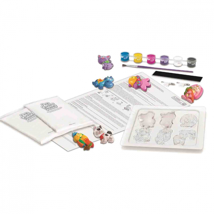 Set creativ, figurine ceramice de pictat, cu magnet de frigider [3]