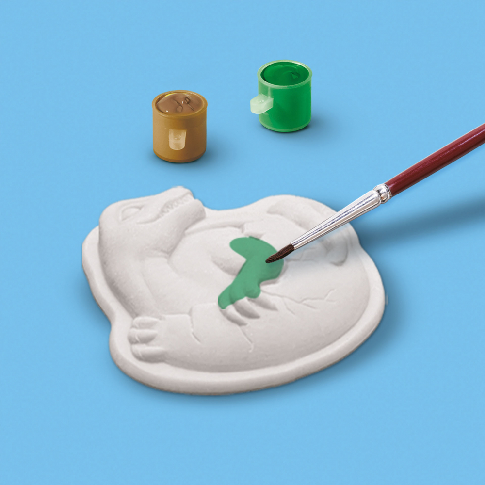 Set creativ pentru copii cu mulaj si pictura - Dinozauri 2 in 1, razuire [6]