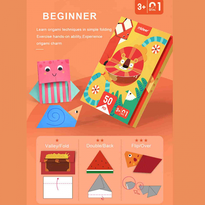 Mideer - Set creativ pentru copii, Origami din hartie - Micostore.ro [2]