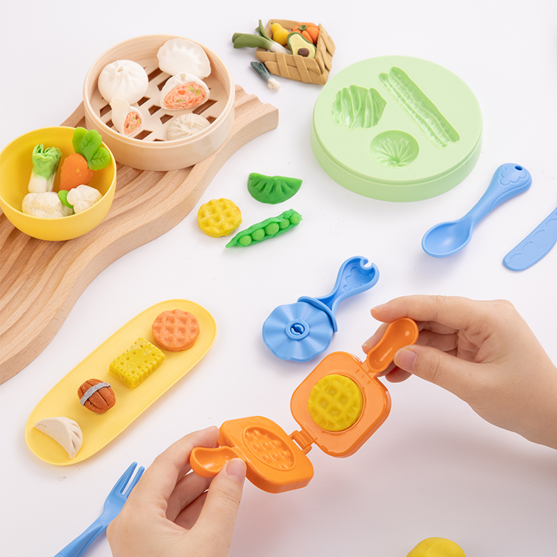 Set creativ plastilina + 19 accesorii fructe si legume deli [5]