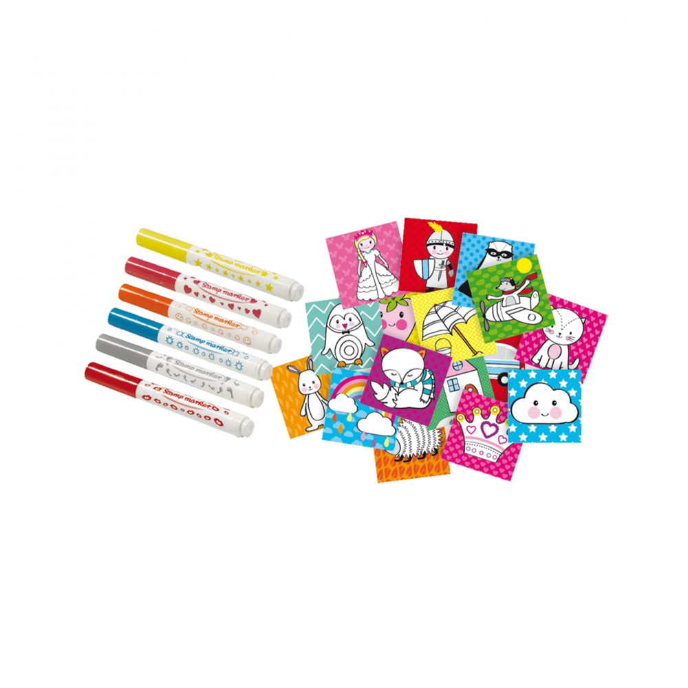 Set creativ - Stampilam cu markere, copii varsta 3 ani+ [3]