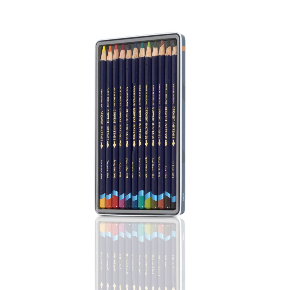 Set creioane 12 culori inktense derwent [3]