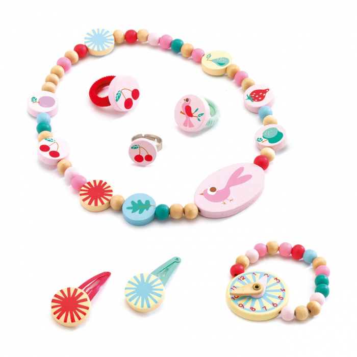 Set cutie de bijuterii roz, pentru fetite - Djeco [2]