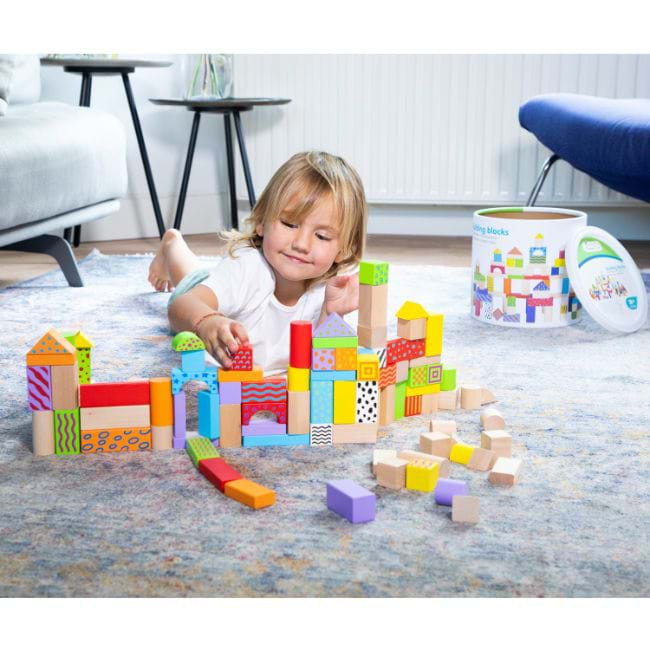 Set de 100 de cuburi din lemn [4]