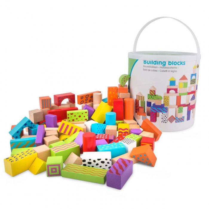 Set de 100 de cuburi din lemn [3]