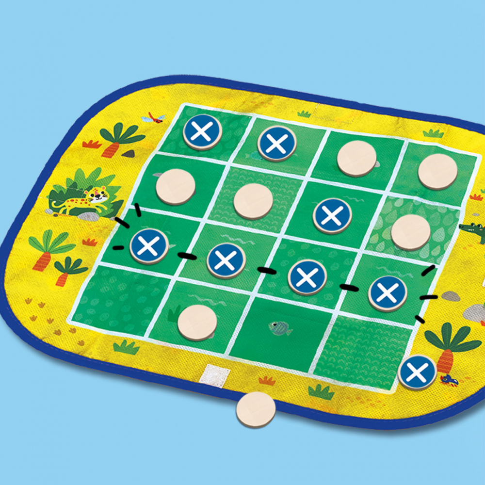 Set de 3 jocuri copii Connect Four, Dots and Boxes si joc de stivuire [8]