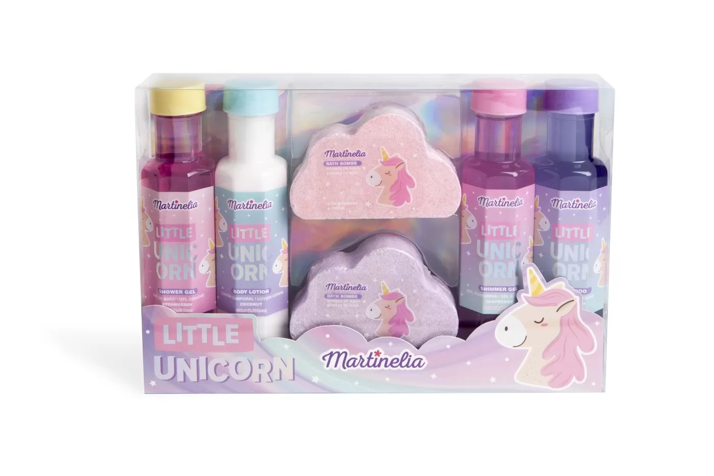 Set de baie cu gel de dus, sampon, spuma de baie, Little unicorn, Martinelia, varsta de la 3 ani la +15 ani [1]