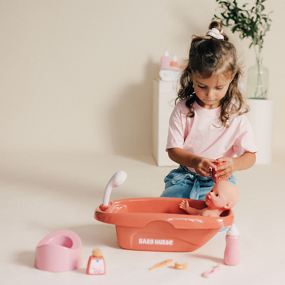 Set de baie pentru papusa Smoby Baby Nurse Bath cu 8 accesorii [5]