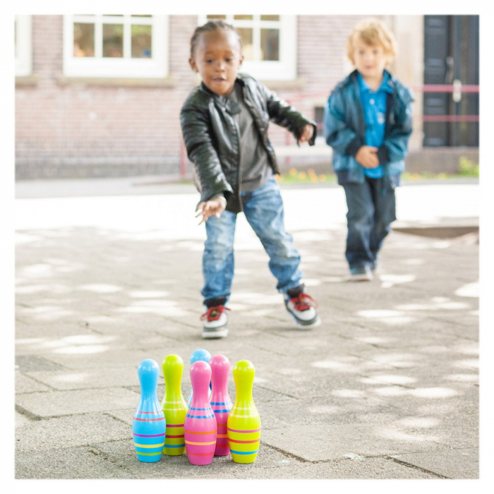 Set de bowling din lemn Skittles Jr., 3-7 ani [3]
