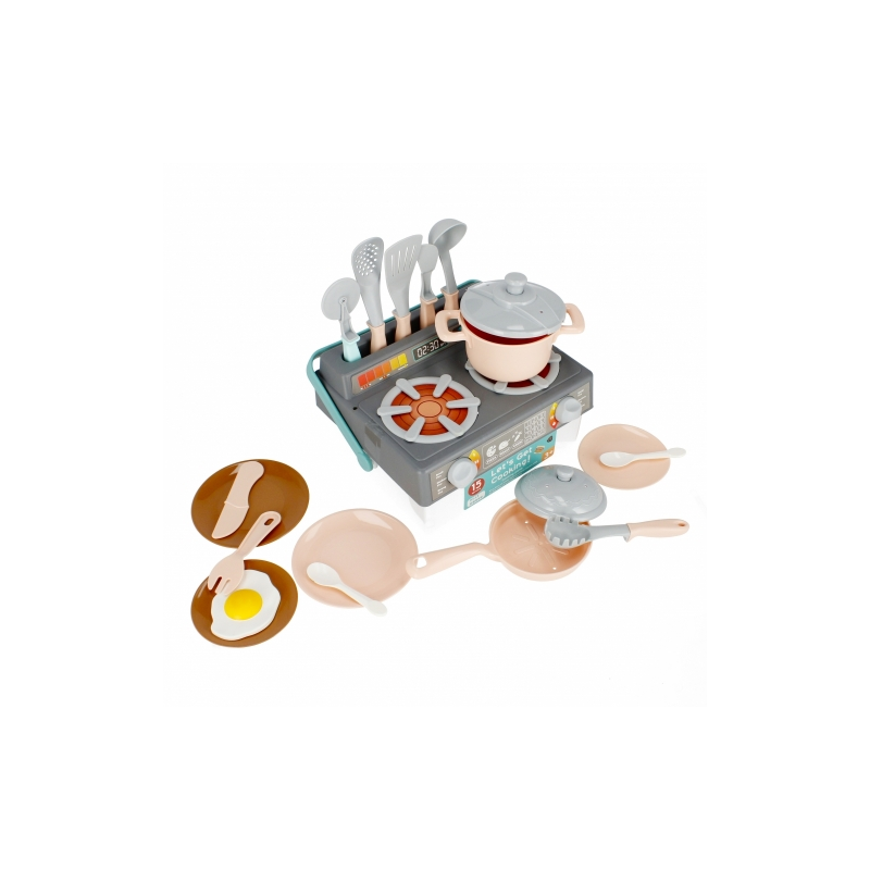 Set de bucatarie - portabila - 18 piese incluse, MegaCreative 498769, 3+ ani [4]