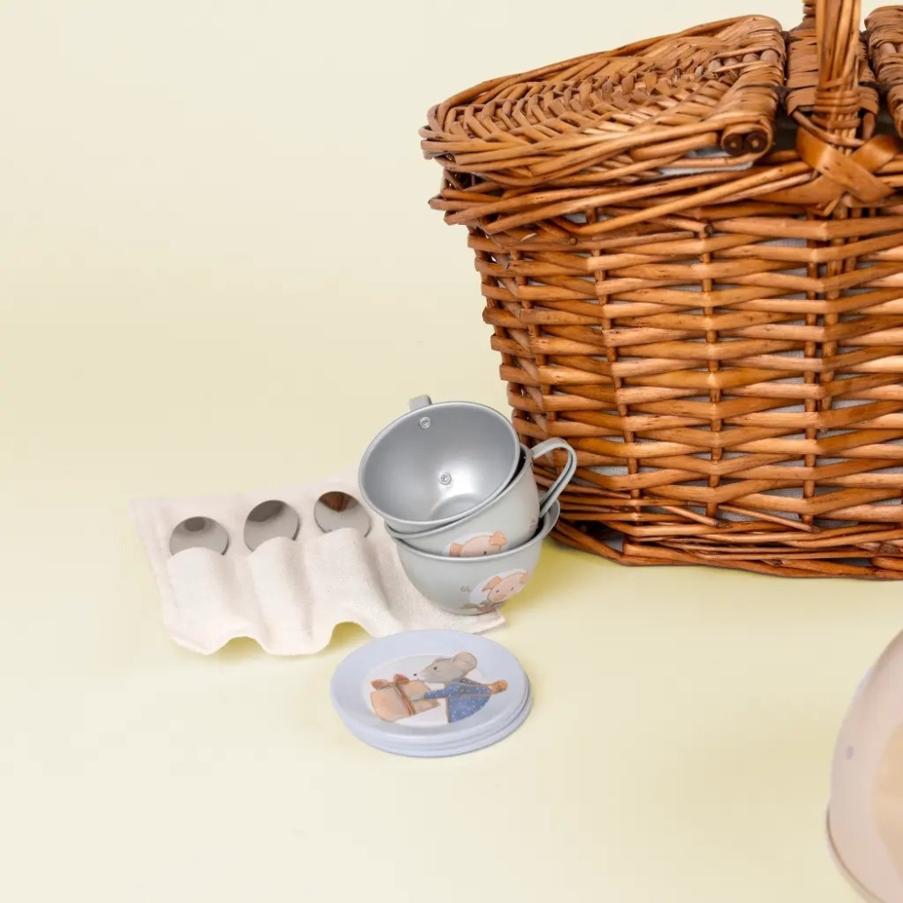 Set de ceai in cos impletit, Egmont Toys Fata, varsta 3 - 6 ani [3]