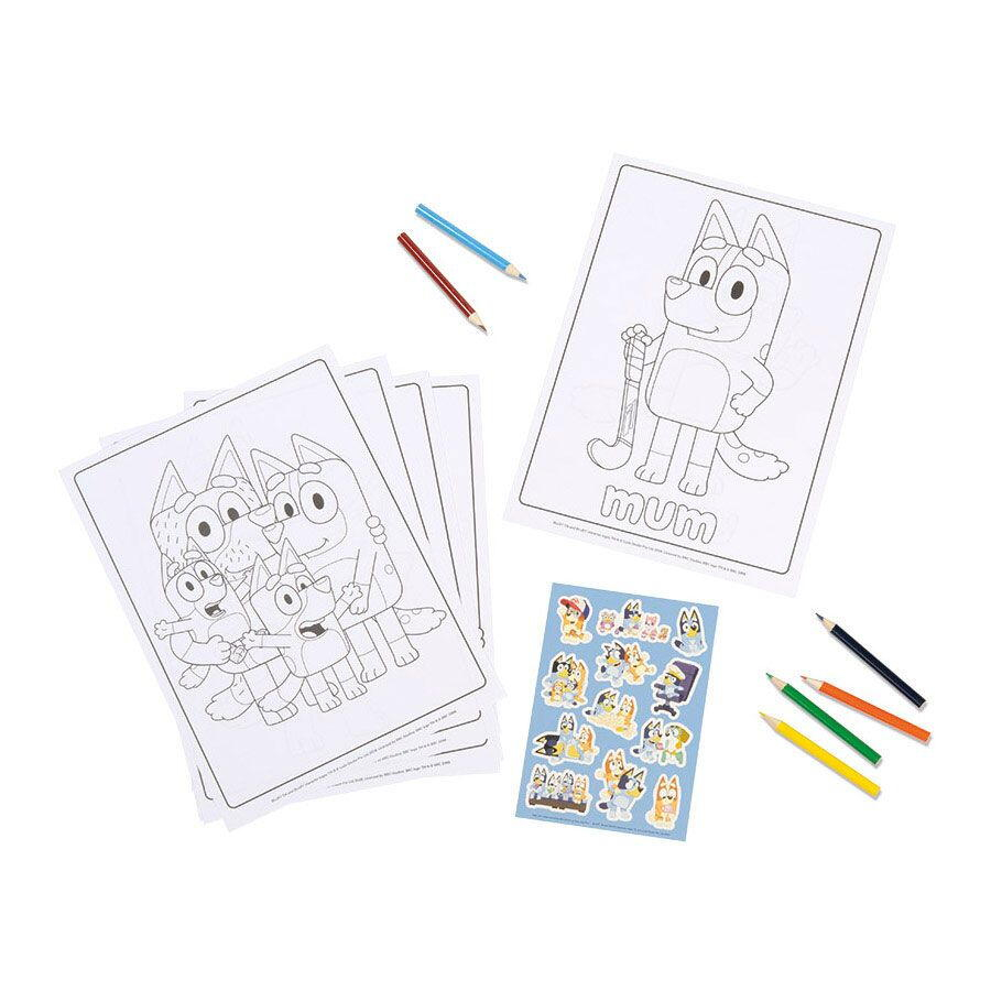 Set de colorat cu abtibilduri reutilizabile - Bluey [2]