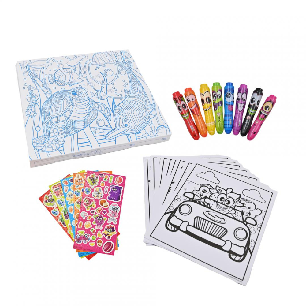 Set de colorat pentru calatorie, cu markere jumbo,  scentos [3]