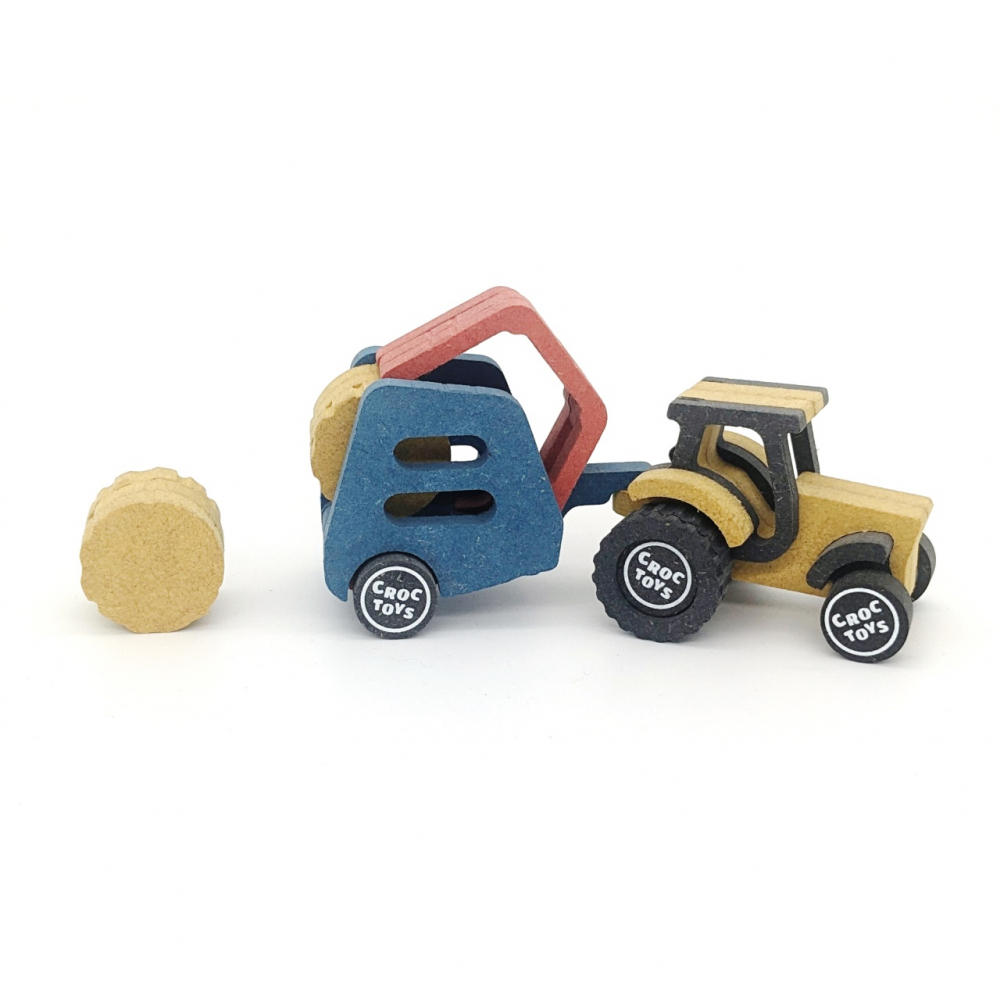 Set de constructie Ferma cu tractor Nathan, Croc toys, varsta 6 - 9 ani, Baiat [5]