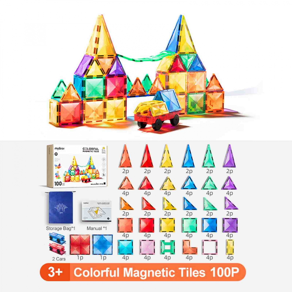 Mideer - Set de constructie magnetic, 100 piese - Micostore.ro [5]