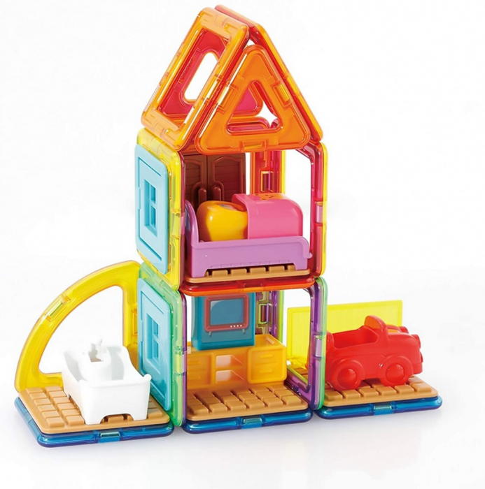 Set de constructie magnetic, 33 piese, Casa Maggy, Magformers [2]