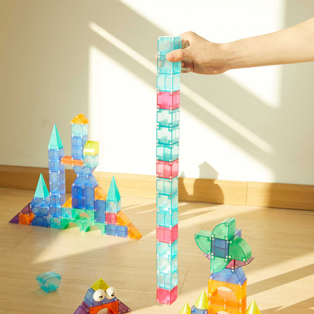 Set de constructie magnetic, 46 piese colorate [7]