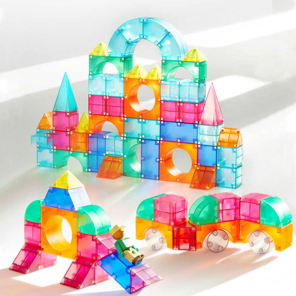 Set de constructie magnetic, 46 piese colorate [8]