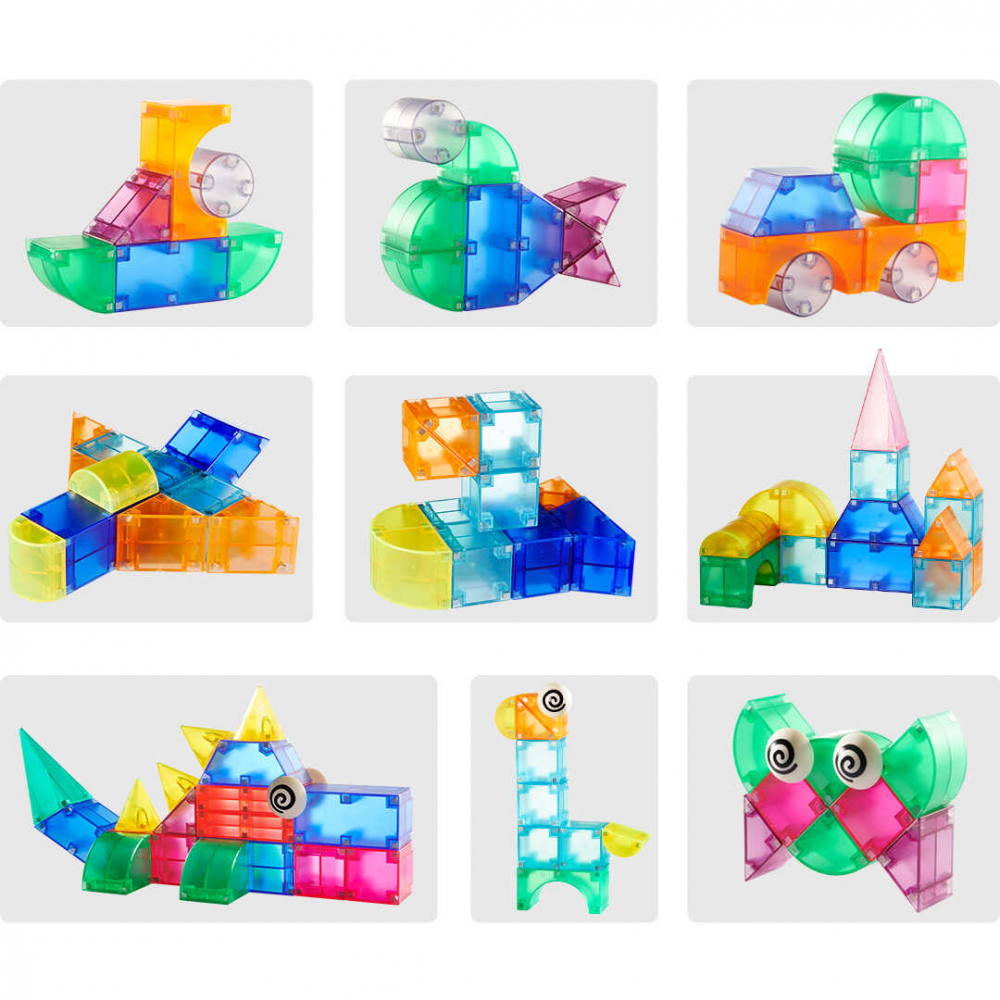 Set de constructie magnetic, 46 piese colorate [9]