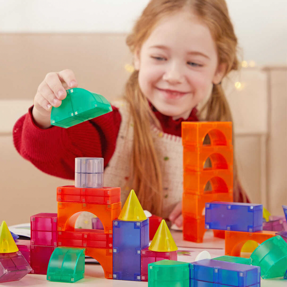 Set de constructie magnetic, 46 piese colorate [4]