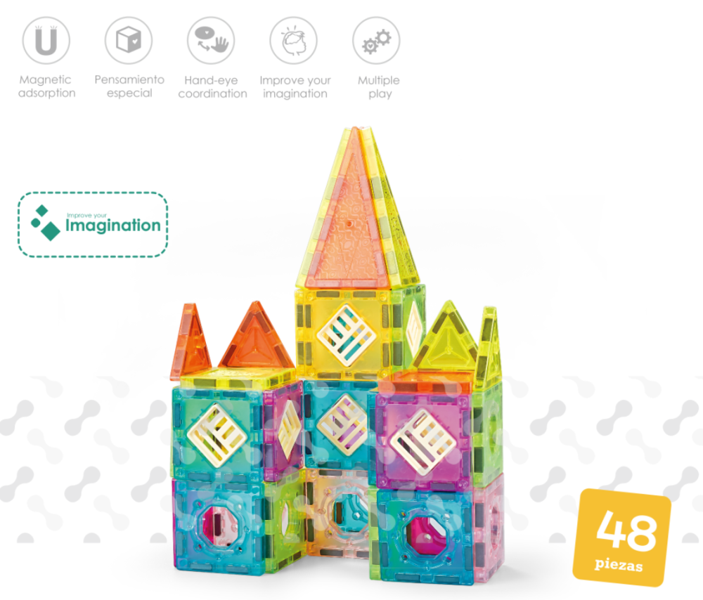 Set de constructie magnetic - 48 piese (5.5 cm) [3]