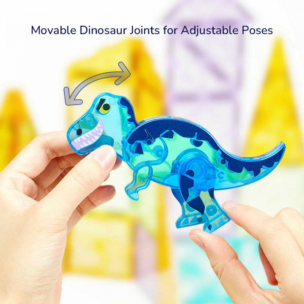 Set Constructie Magnetic Dinozauri 48 Piese MiDeer Jurassic Adventure [7]