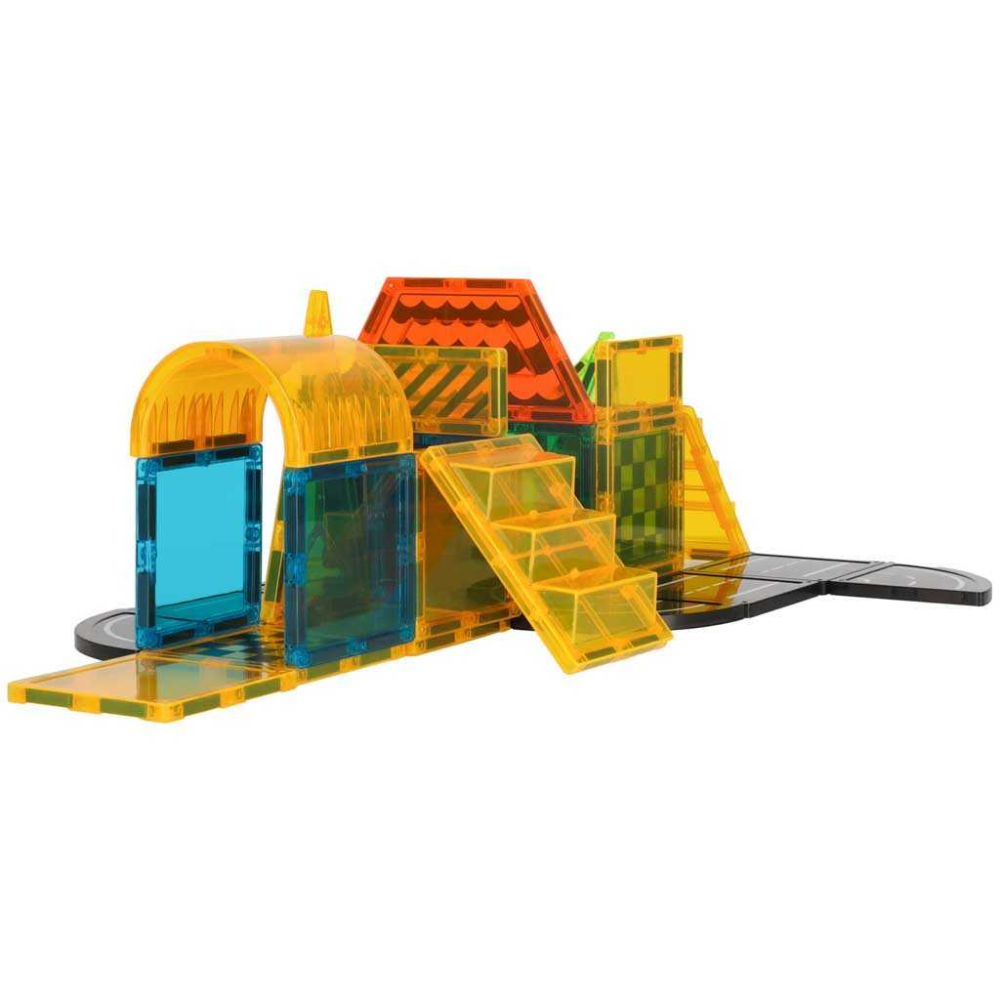 Set de constructie magnetic, 50 piese, 3D, Vehicule Santier, STEM, Blocuri magnetice [10]