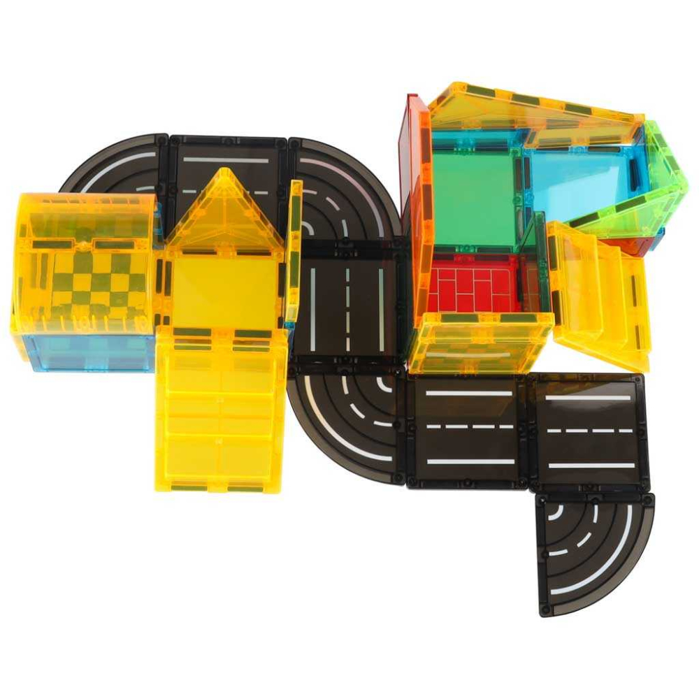 Set de constructie magnetic, 50 piese, 3D, Vehicule Santier, STEM, Blocuri magnetice [3]