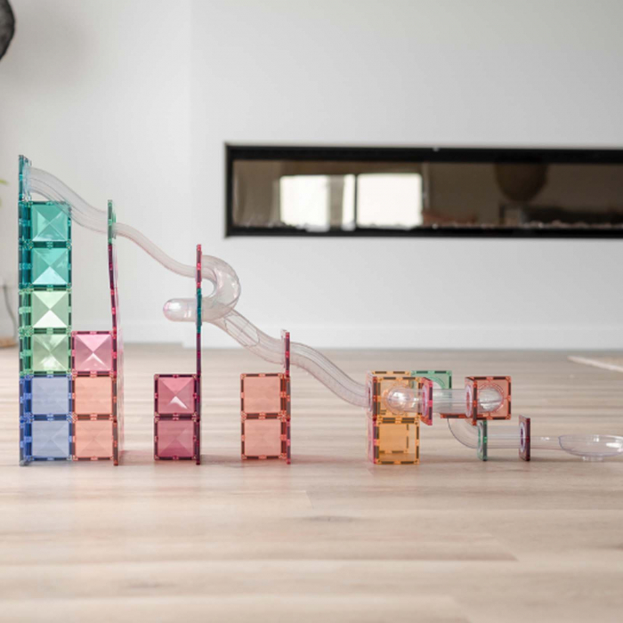 Set de constructie, 80 piese, forme geometrice, Magnetic [8]