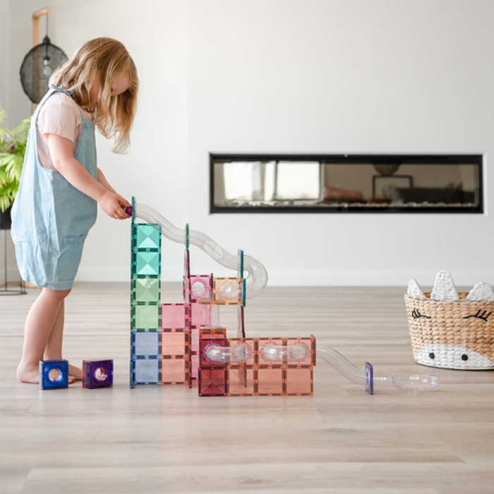 Set de constructie, 80 piese, forme geometrice, Magnetic [6]