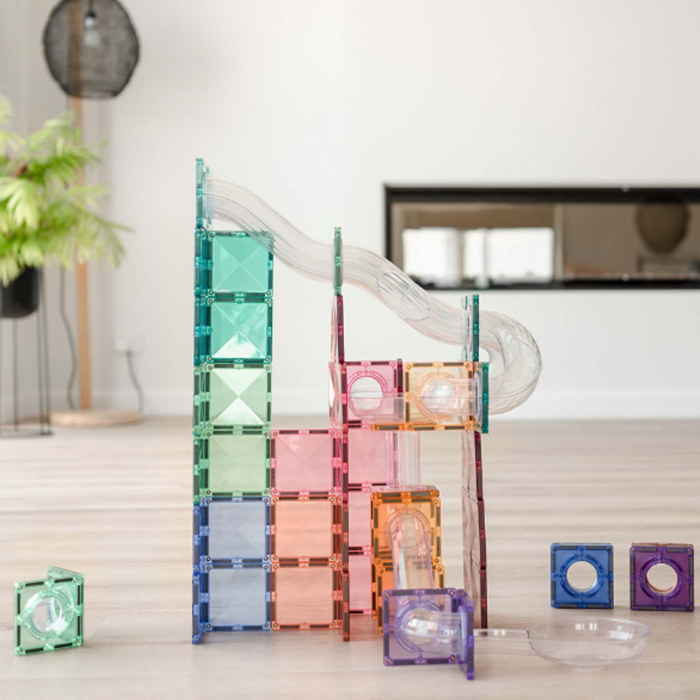 Set de constructie, 80 piese, forme geometrice, Magnetic [3]